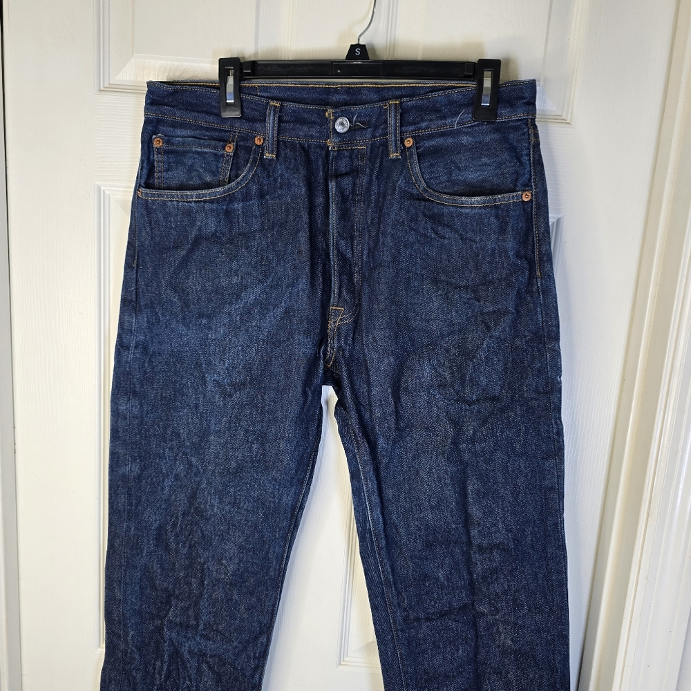 Levi's 501 Button Fly NWOT‎ Men's Blue Jeans 34 X 32 - Picture 2 of 12